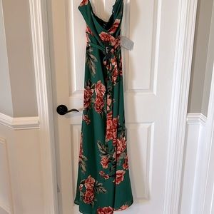 Lulus floral maxi dress, NWT